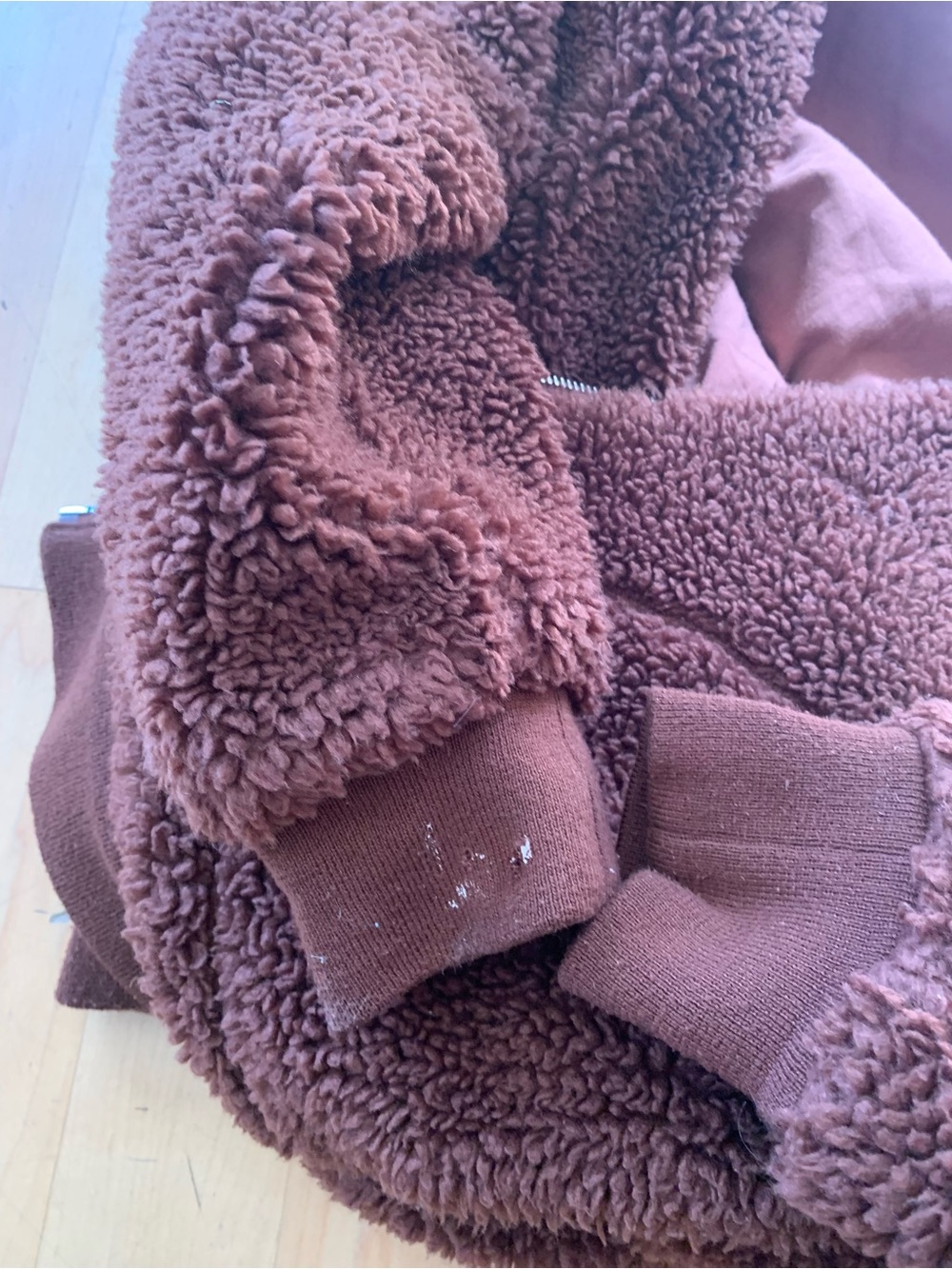 Wilfred Brown Teddy Sherpa Zip Jacket - Picture 4 of 4